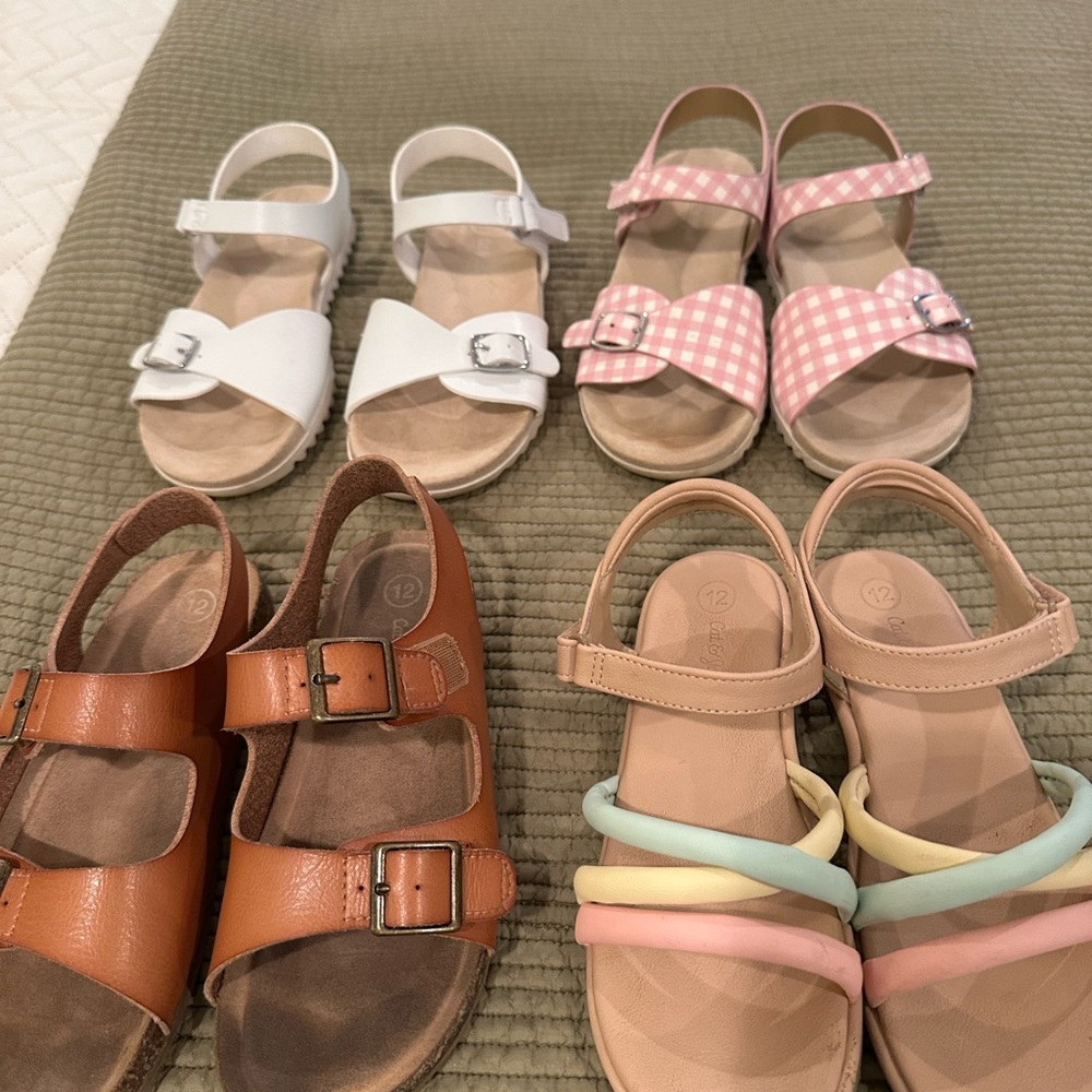 Girl’s Sandals - 4 Pair
